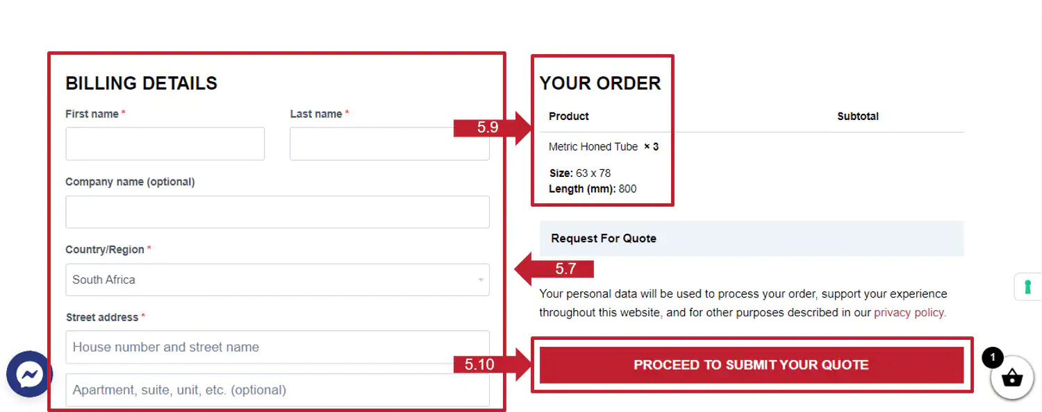 Step 5 YOUR QUOTE 5.7, 5.9, 5.10