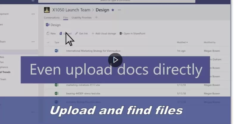 Upload and find files