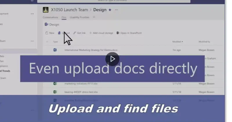 Upload and find files