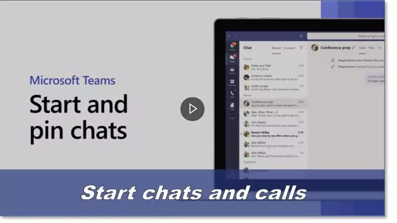 Start chats and calls