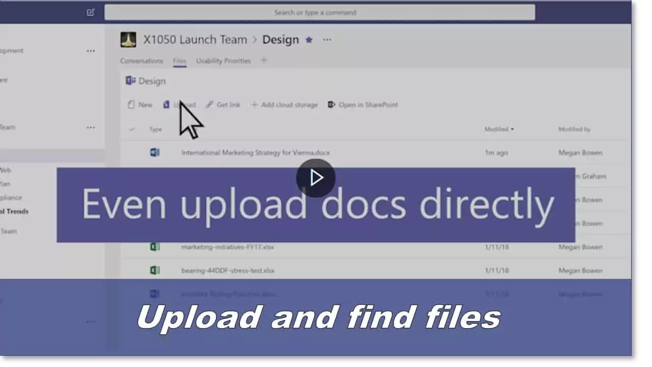 Upload and find files